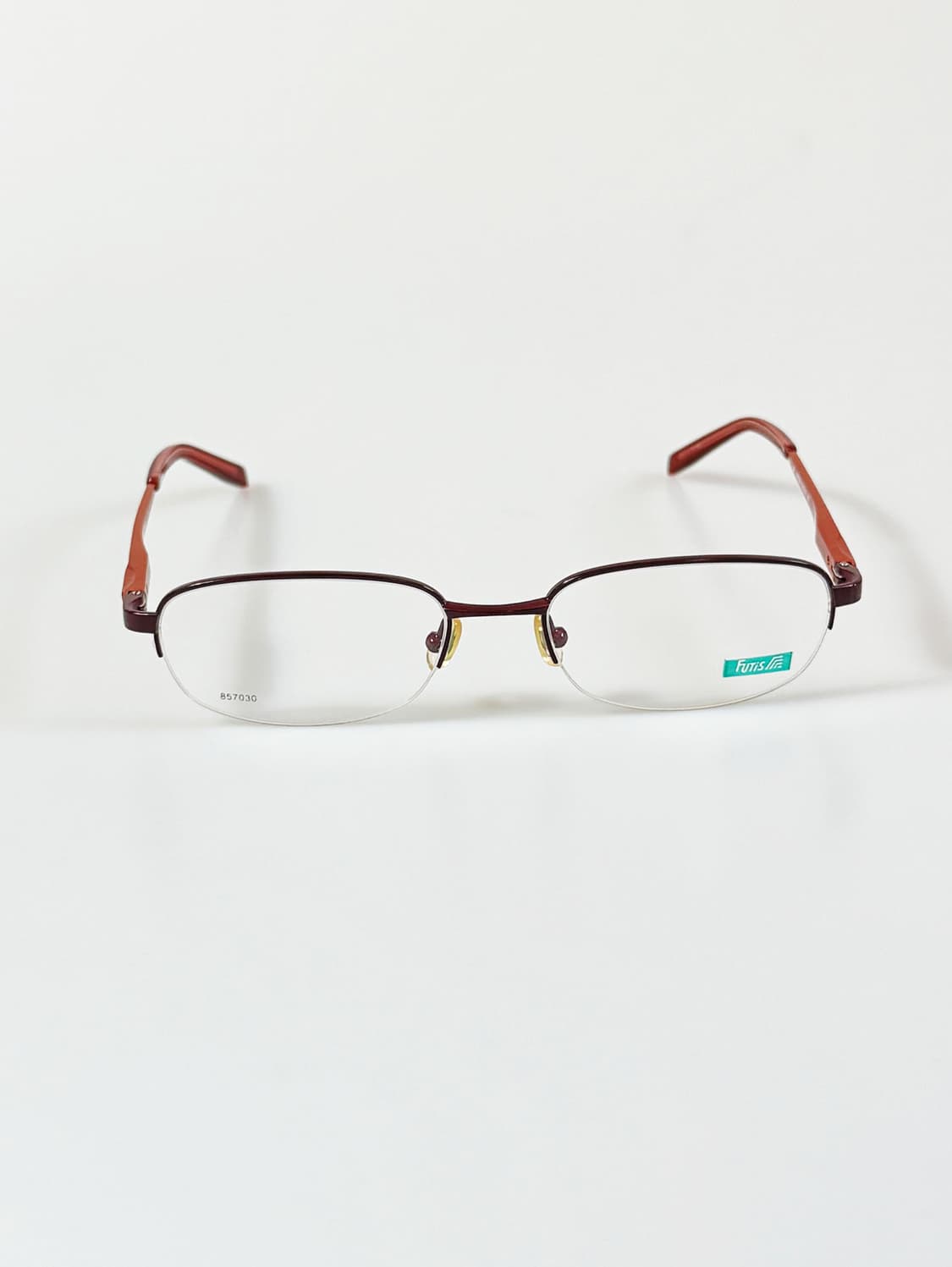 90s FUTIS 스퀘어 반무테 프레임 빈티지 안경 상품이미지2