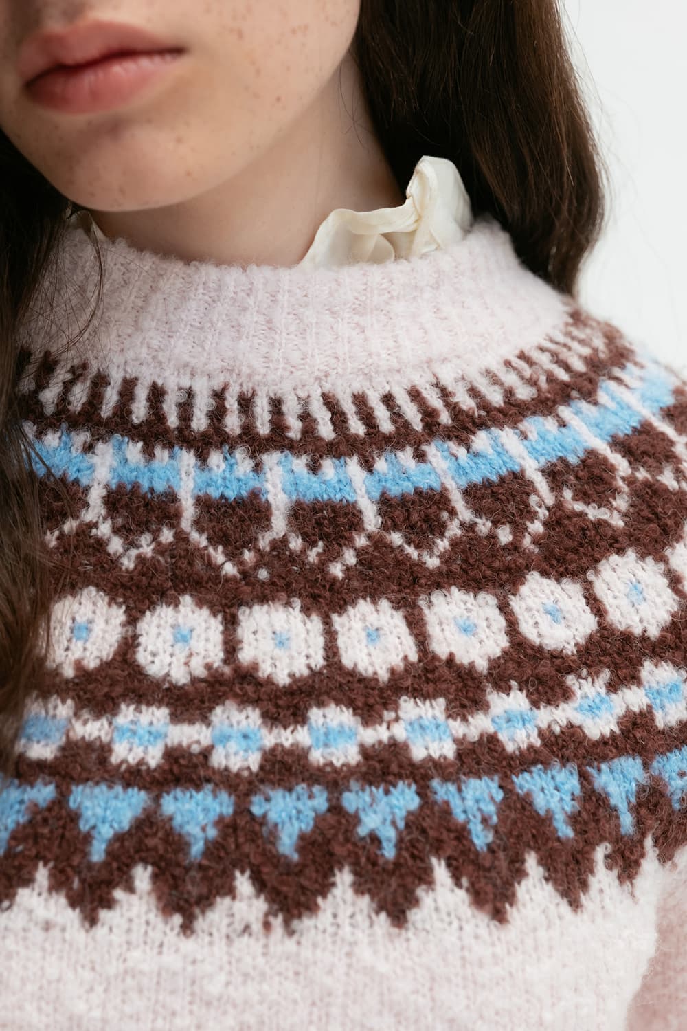 VIA JACQUARD HALFNECK KNIT 상품이미지5