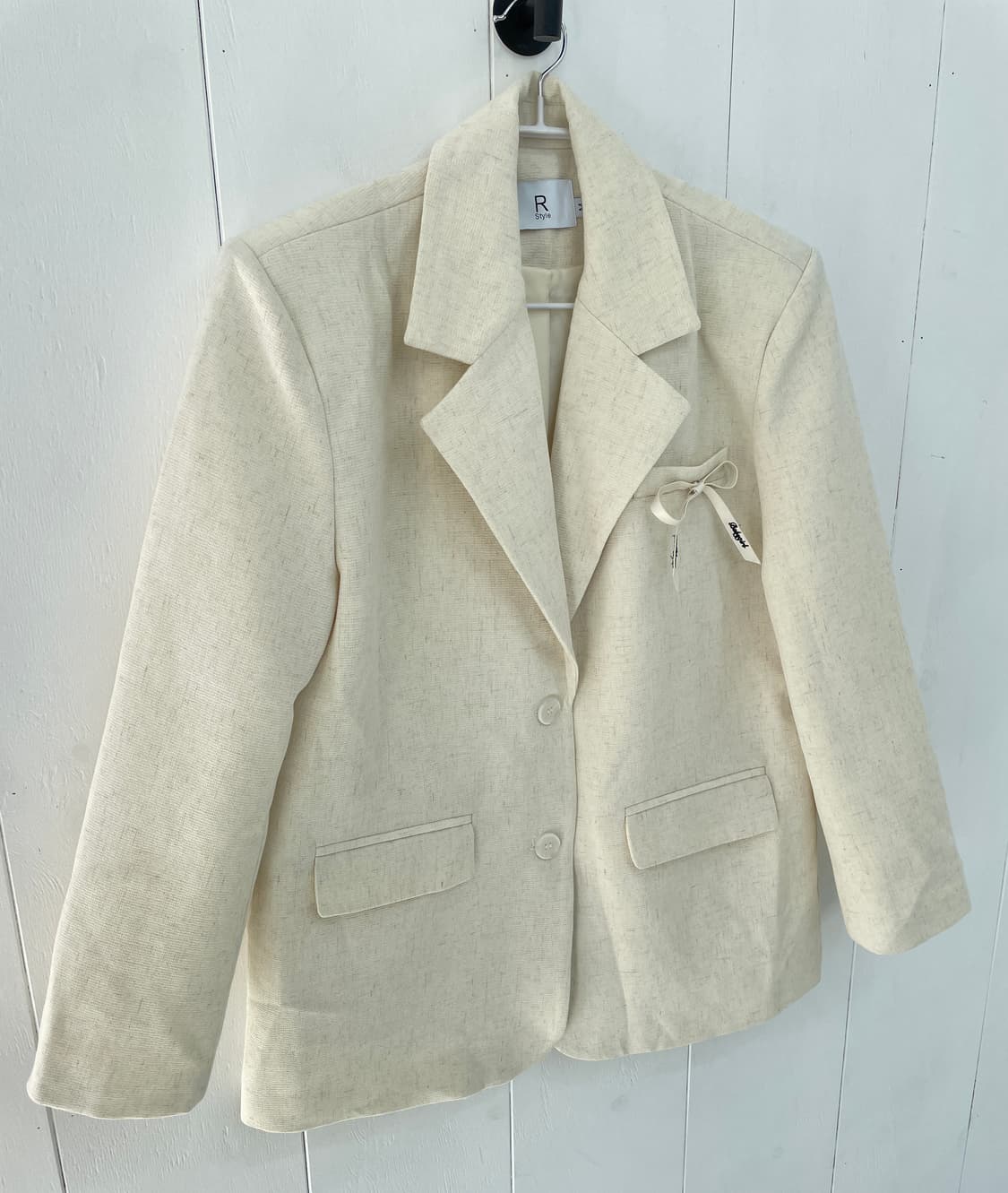 R Style 린넨 혼방 리본 포인트 자켓 상품이미지4