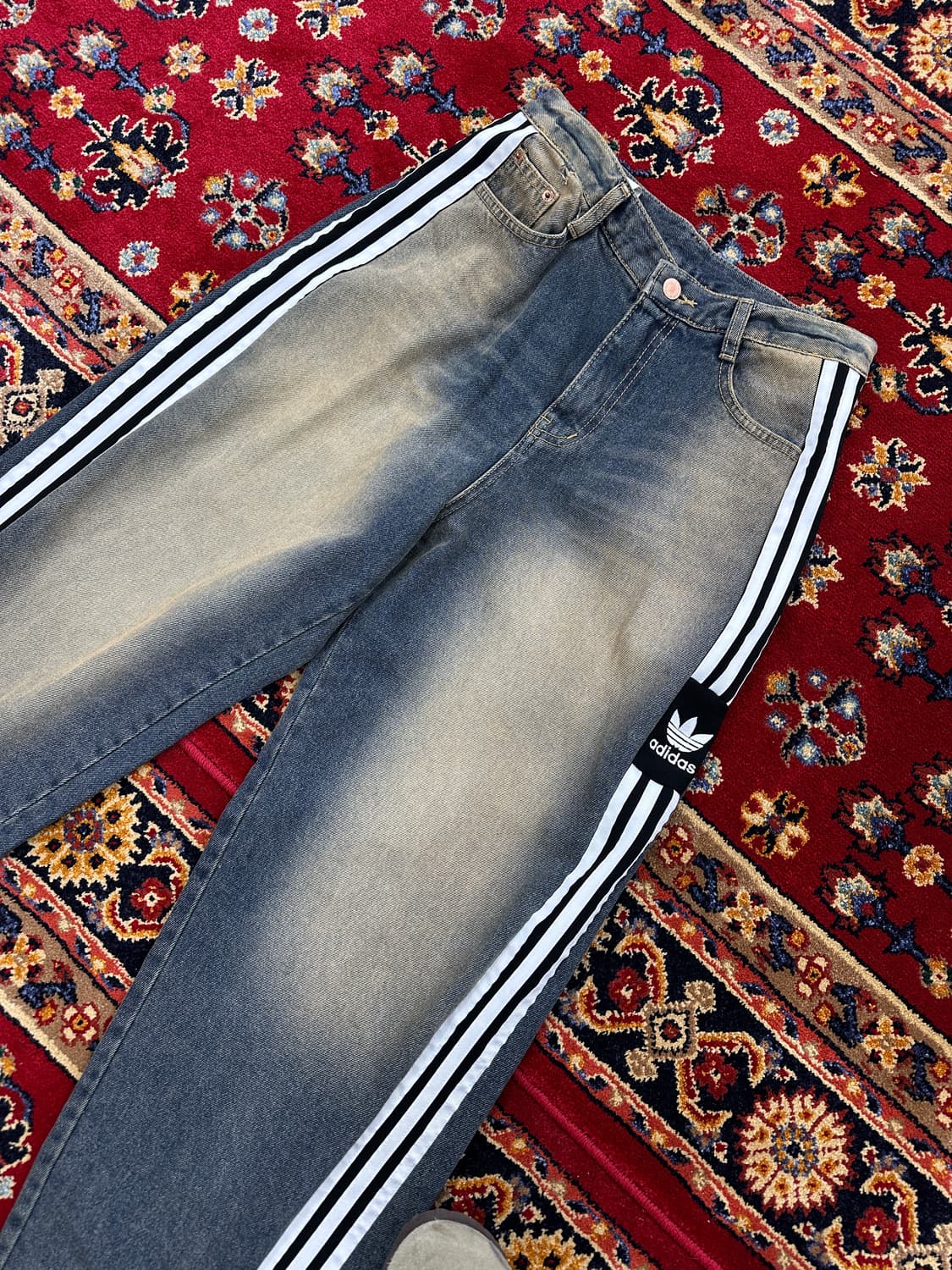 삼선줄 커스텀 데님 팬츠 상품이미지4