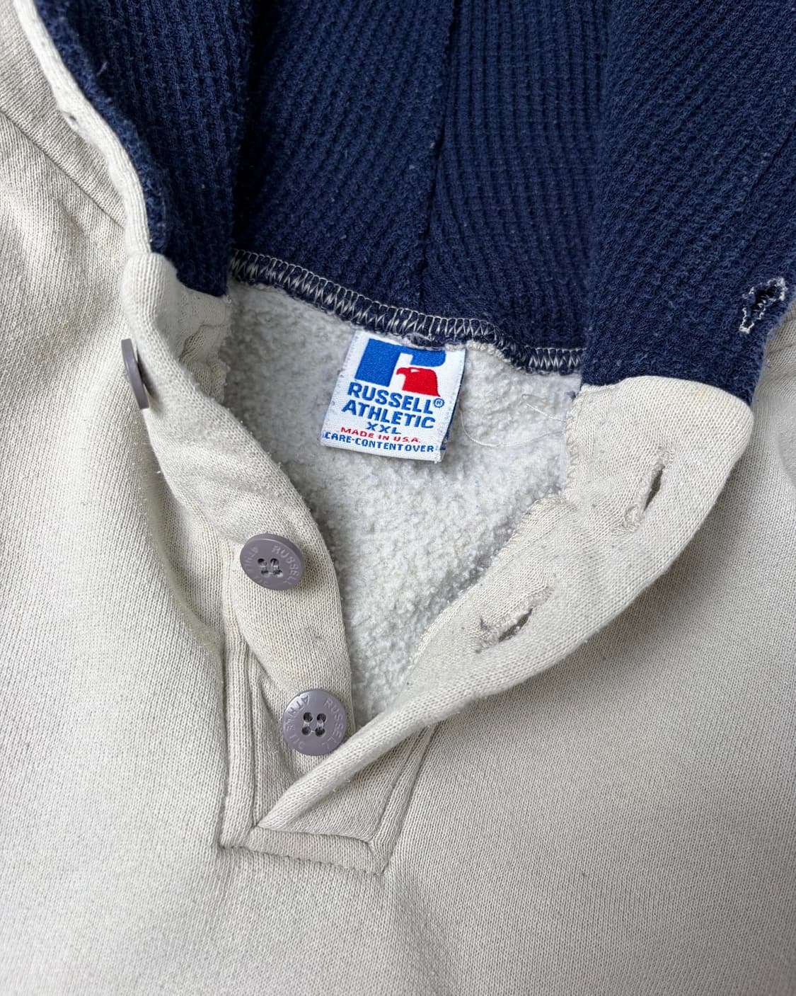 90s Russell Button Hoodie (eggshell) 상품이미지3