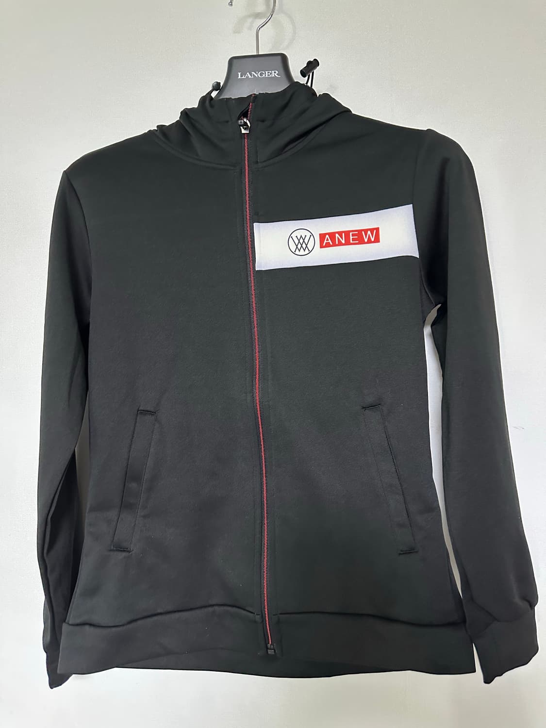 ANEW 골프 후드 집업 블랙 상품이미지1