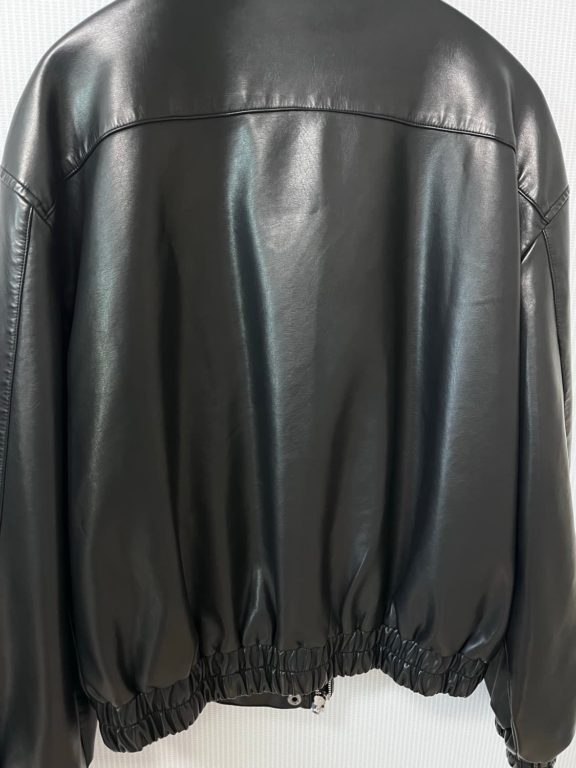 UNUM 언유즈얼마켓 워싱 레더 블루종 자켓  상품이미지4