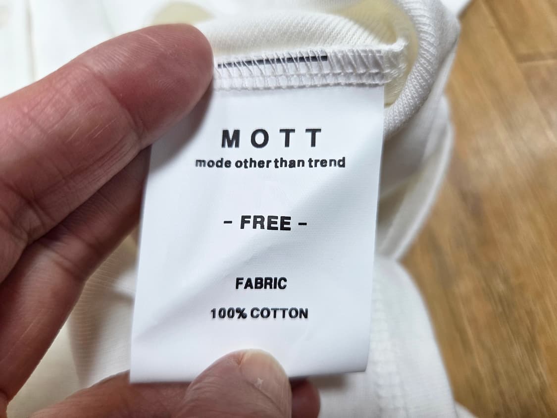 모트(MOTT) 헨리넥 하프 티셔츠 55-66 새상품 상품이미지6