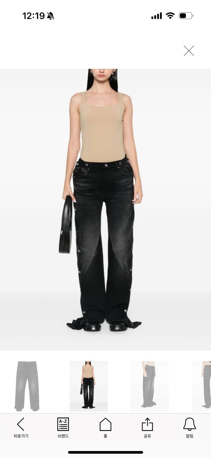 Y Project 블랙 와이드 데님 팬츠 상품이미지1