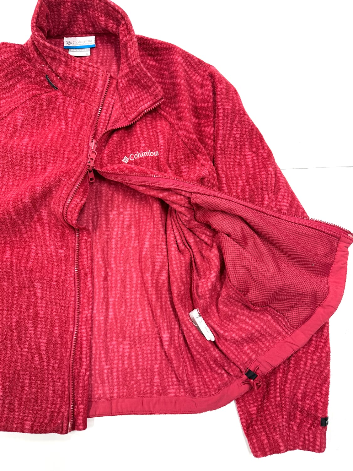 콜롬비아 핑크 멜란지 플리스 집업 자켓 상품이미지4