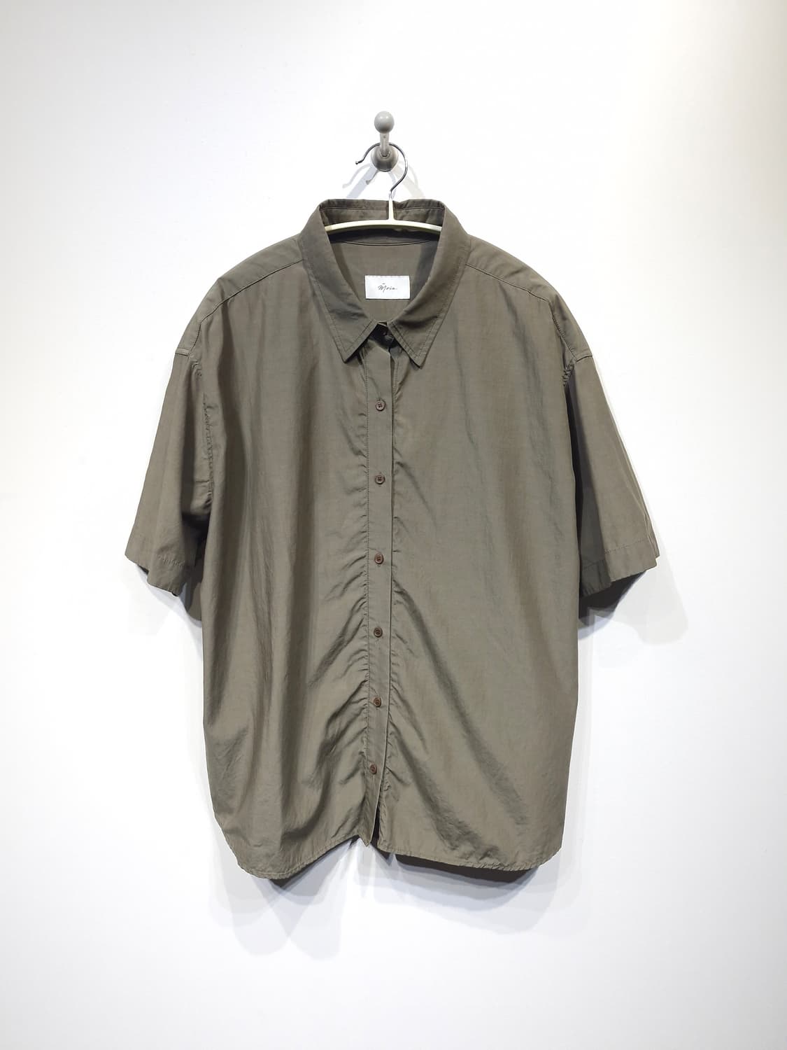 모이아(MOIA)하프 박스 셔츠 카키 상품이미지3