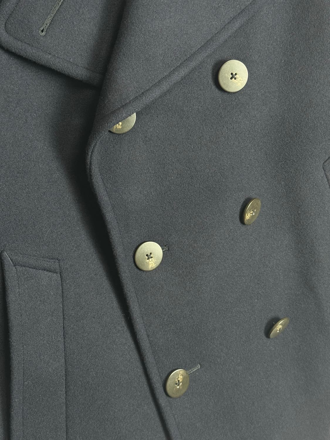 빔즈 오버핏 멜튼 피코트 네이비 3사이즈  (Made In Japan) 상품이미지6