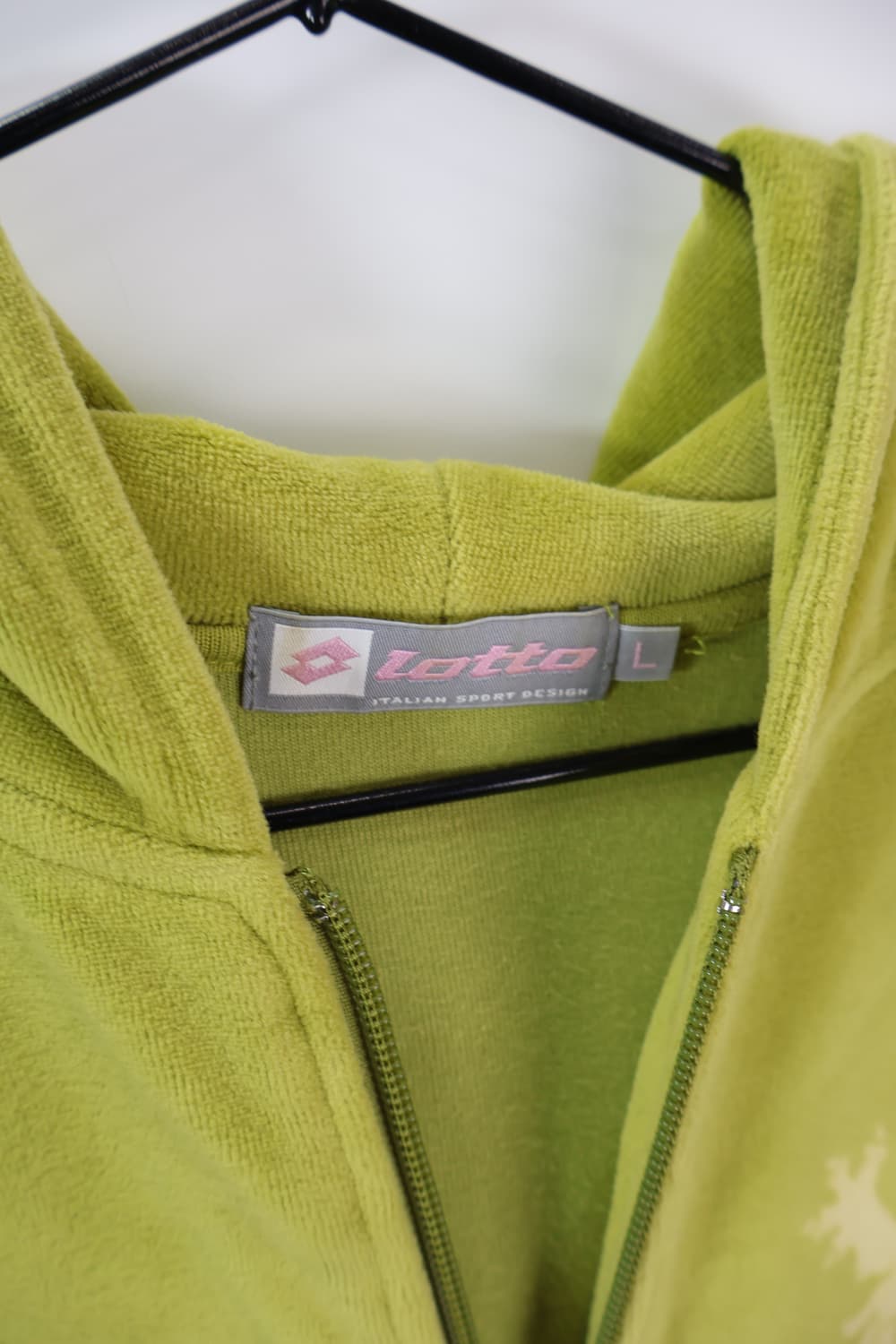 LOTTO Velour Lime Hoodie zip up 상품이미지7