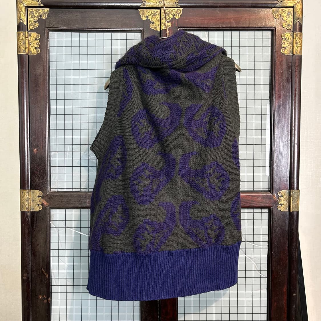 드리스 반 노튼 드레이프 넥 집업 니트 베스트 상품이미지5