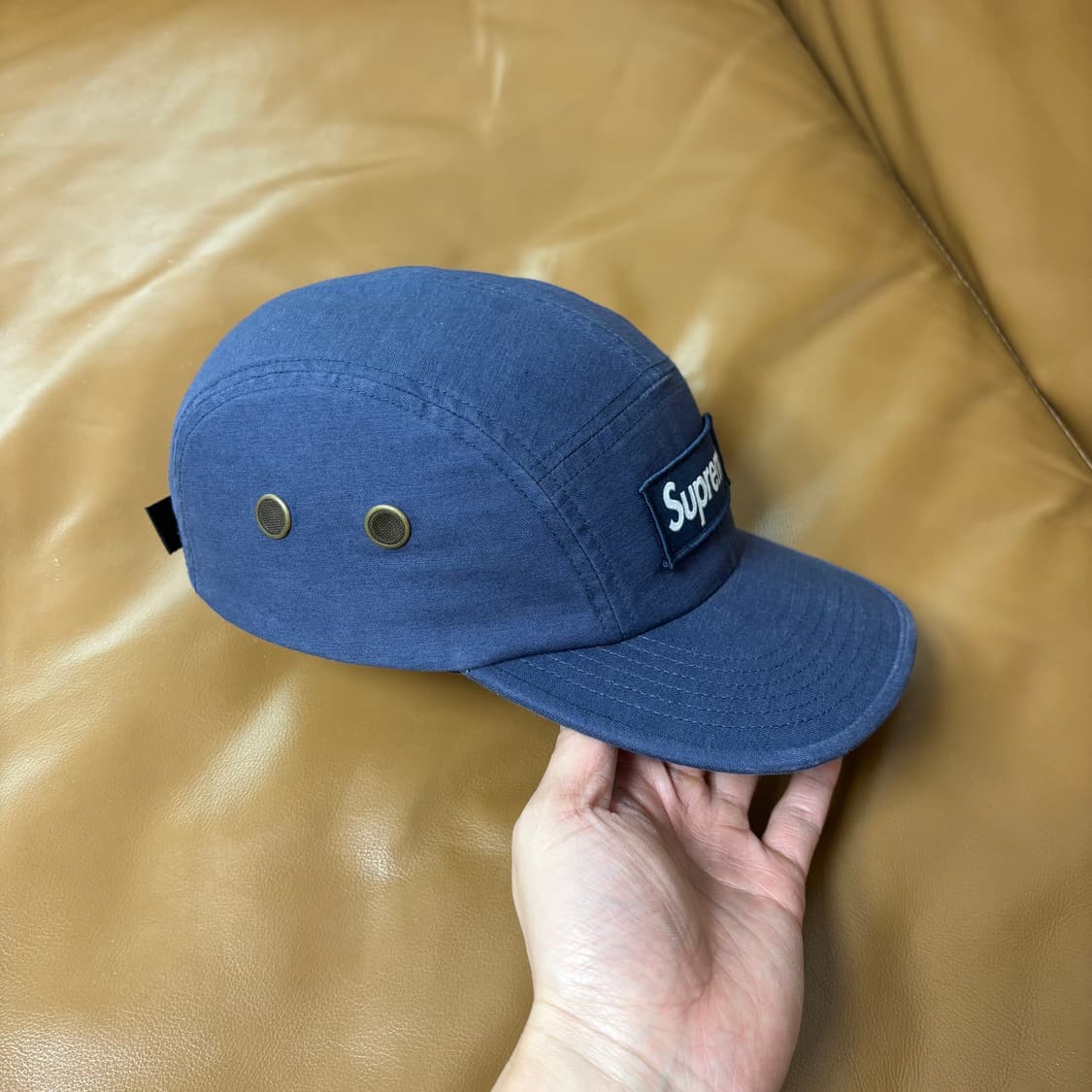 슈프림 캠프캡 모자 박스로고 23fw 밀리터리 네이비 상품이미지3