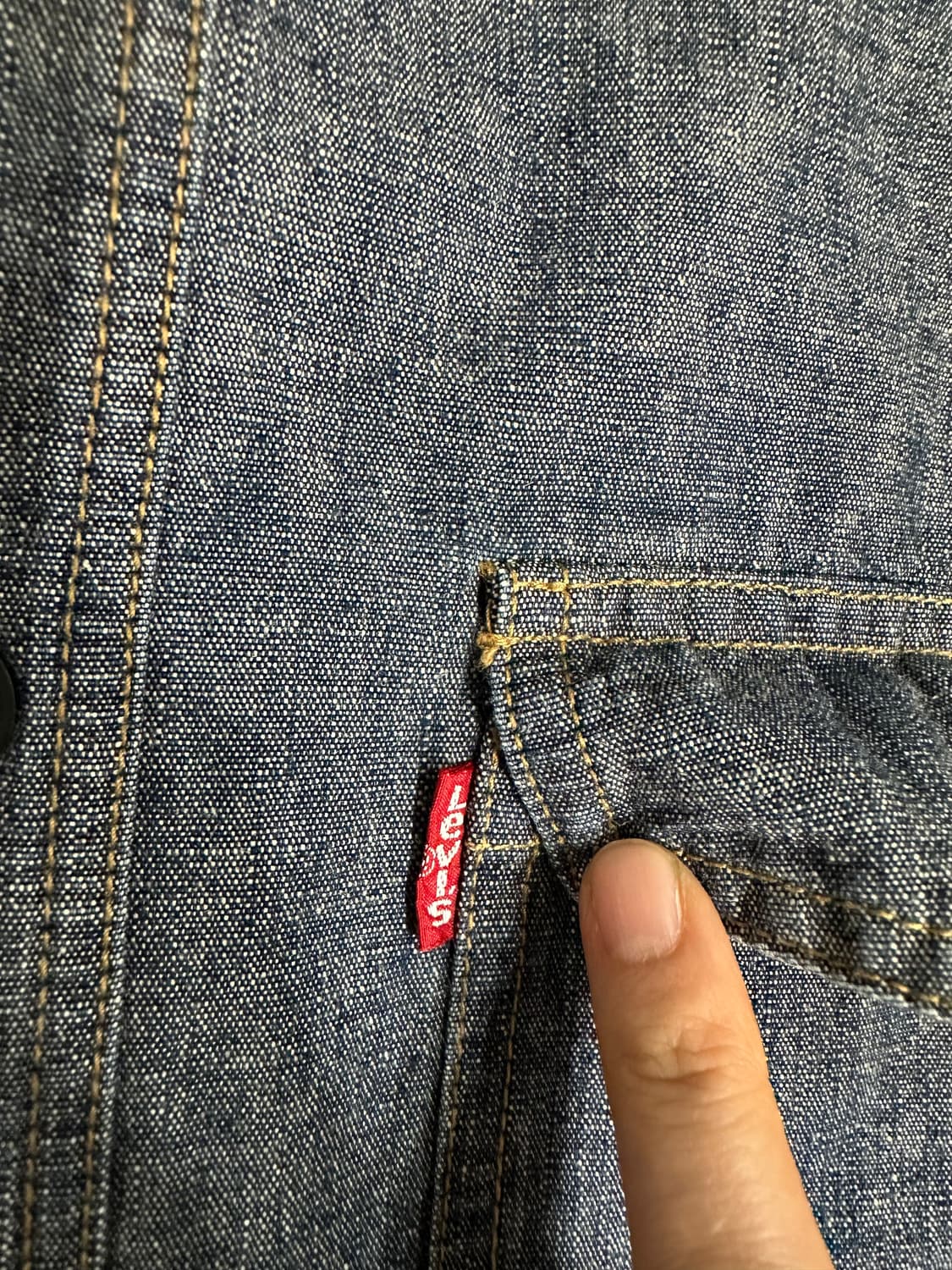 Levis 리바이스 샴브레이 라이트 데님 셔츠 100 상품이미지3