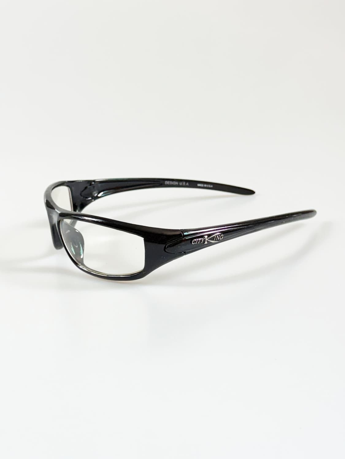 90s CITY KING 랩어라운드 투명 틴트 빈티지 선글라스 상품이미지3