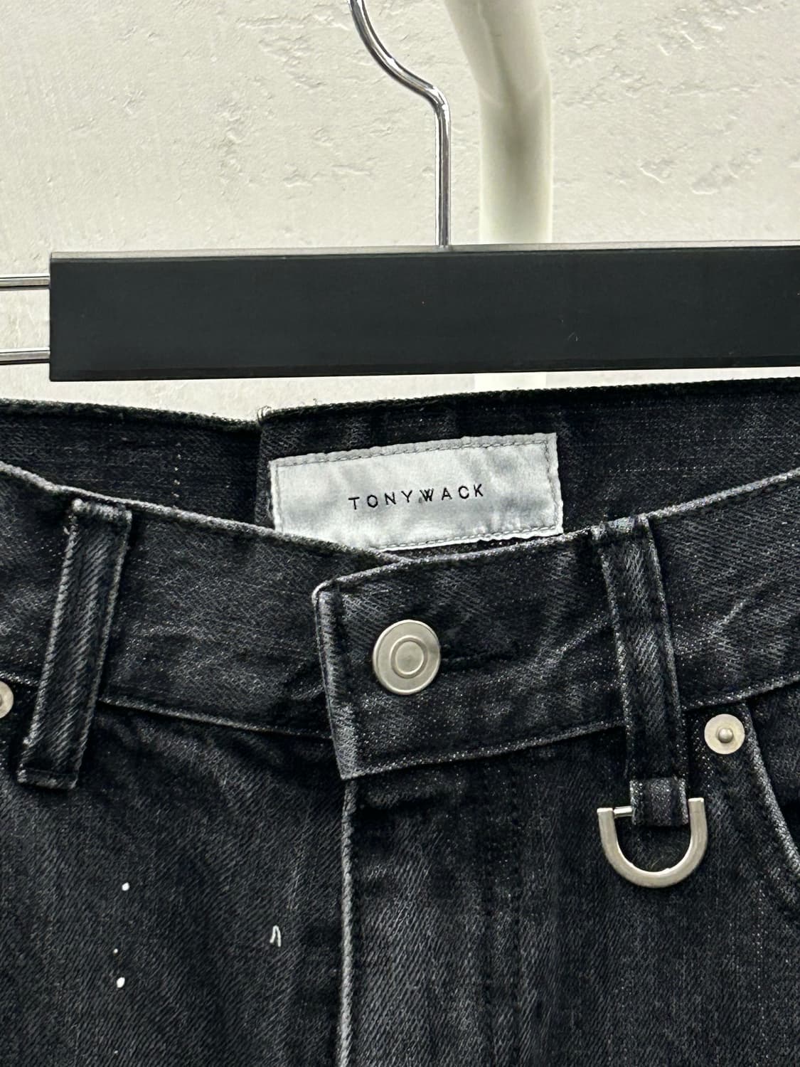 TONY WACK(토니웩) 블랙 페인트 데님 팬츠 상품이미지5
