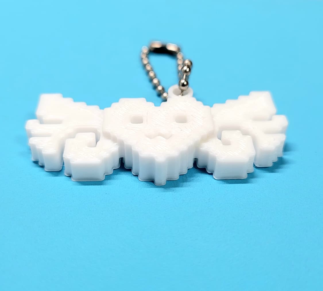 하트 엔젤 날개 8비트 키링 키체인 상품이미지3