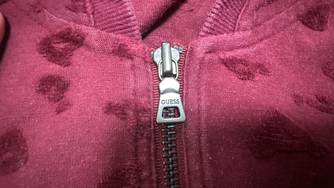 게스 빈티지 애니멀 Y2k 와인 후드집업 상품이미지3