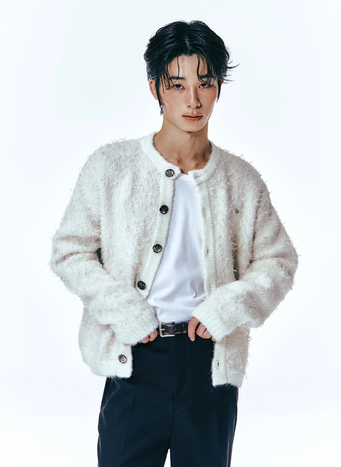 랜아카이브 알파카 트위드 가디건 상품이미지2