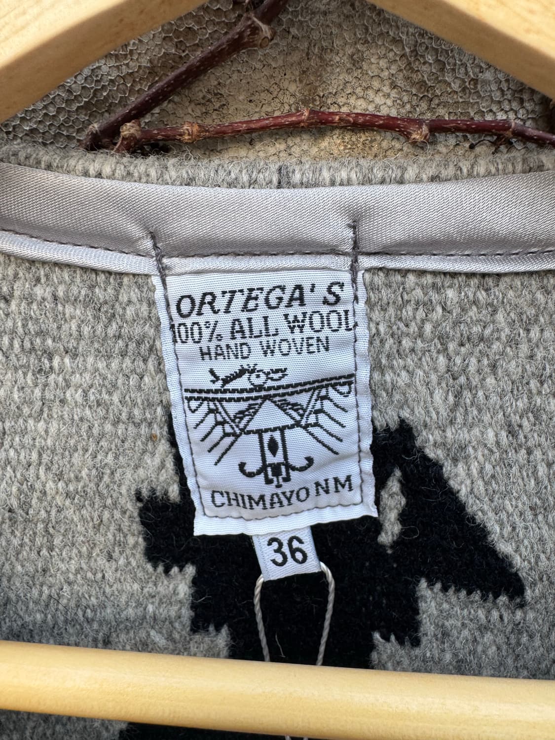 90s 오르테가 빈티지 핸드 우븐 울 썬더버드 별주 치마요 베스트 조끼 상품이미지7