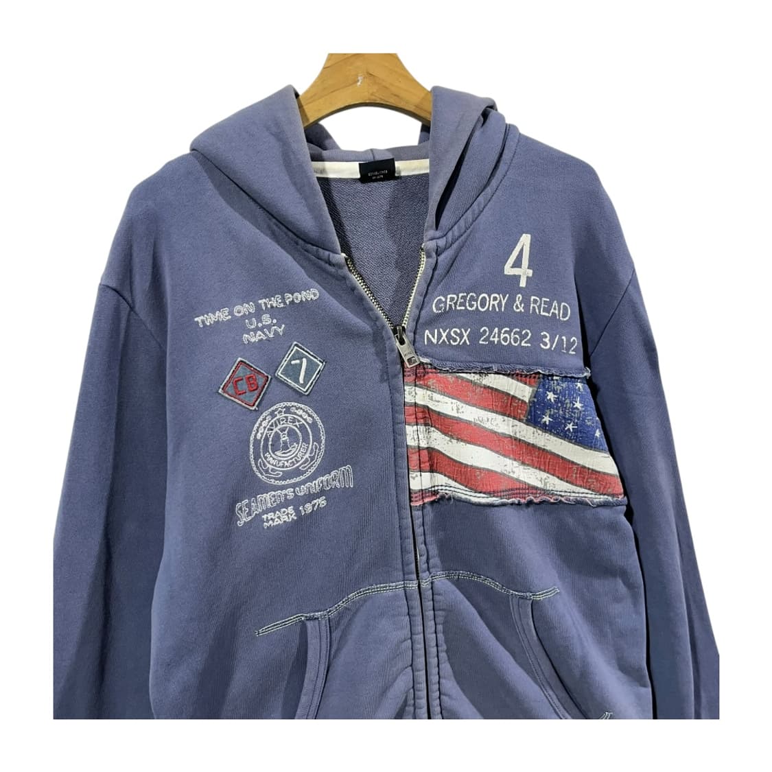 [AVIREX] 아비렉스 성조기 US 후드집업 상품이미지3