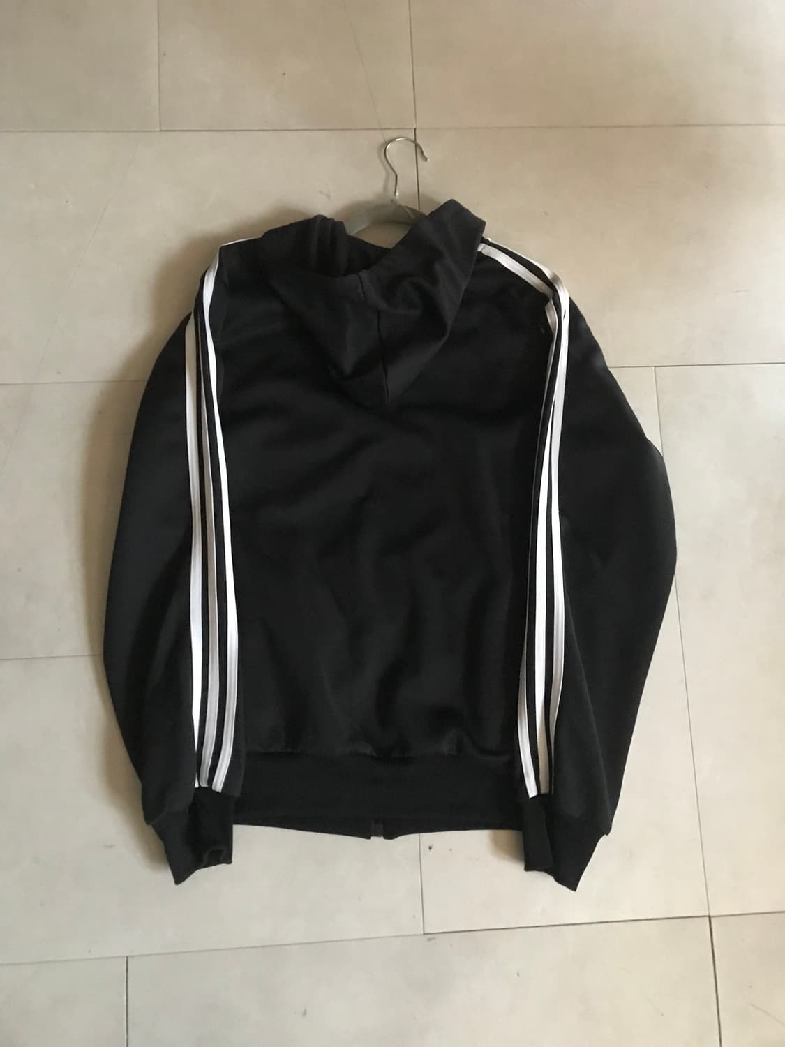 아디다스 블랙 빅로고 후드 져지 상품이미지10