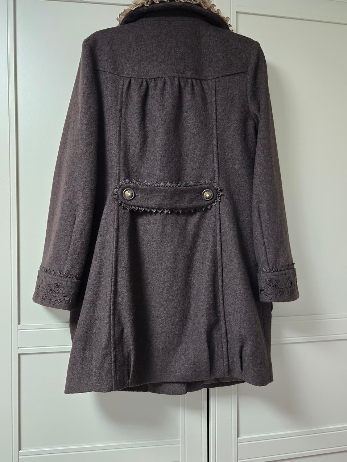 엑시즈팜 엑팜 브라운 초코 라떼 갸루 코트 모리걸 상품이미지2