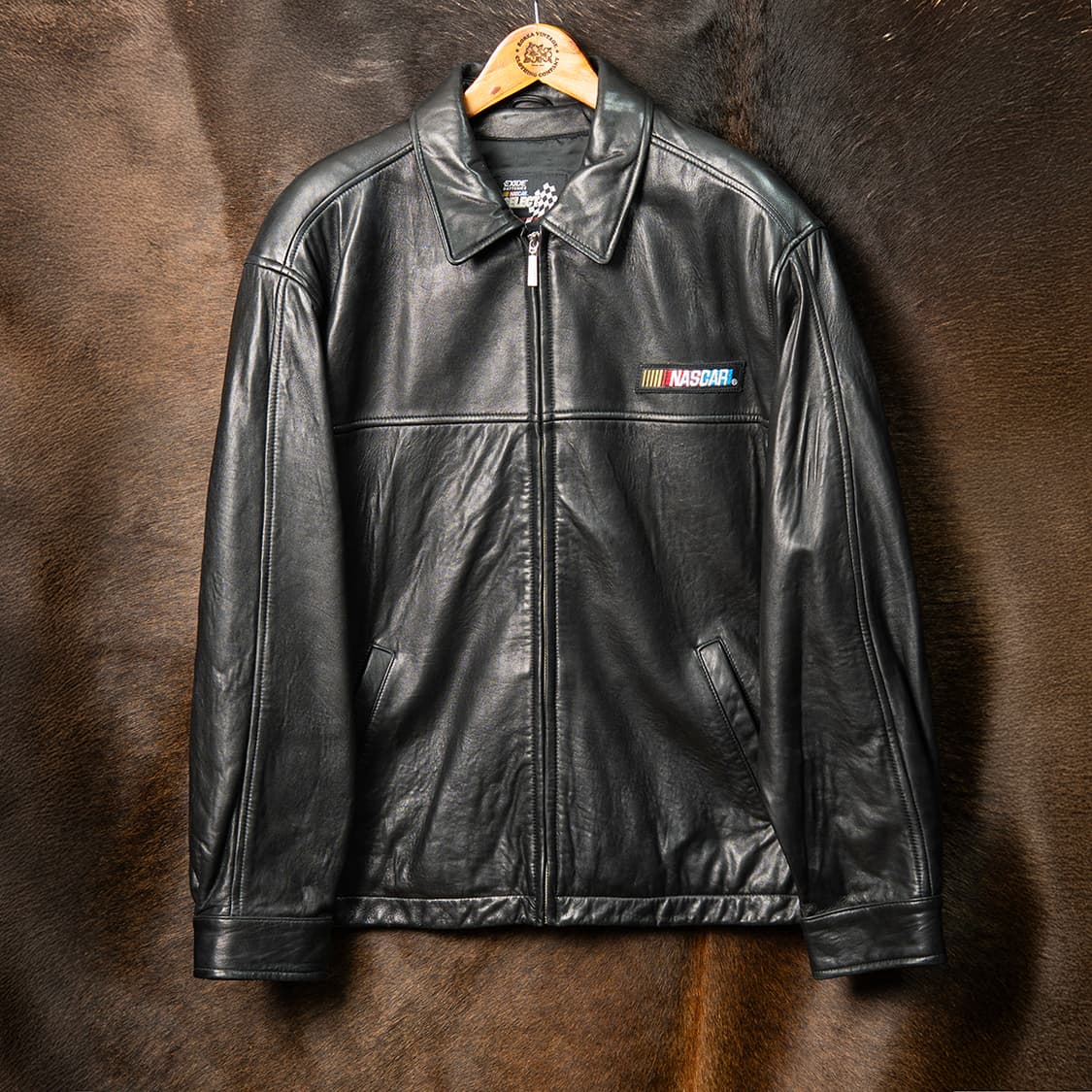 [110] 00s NASCAR 나스카 레이싱 램스킨 레더자켓 블랙  상품이미지2