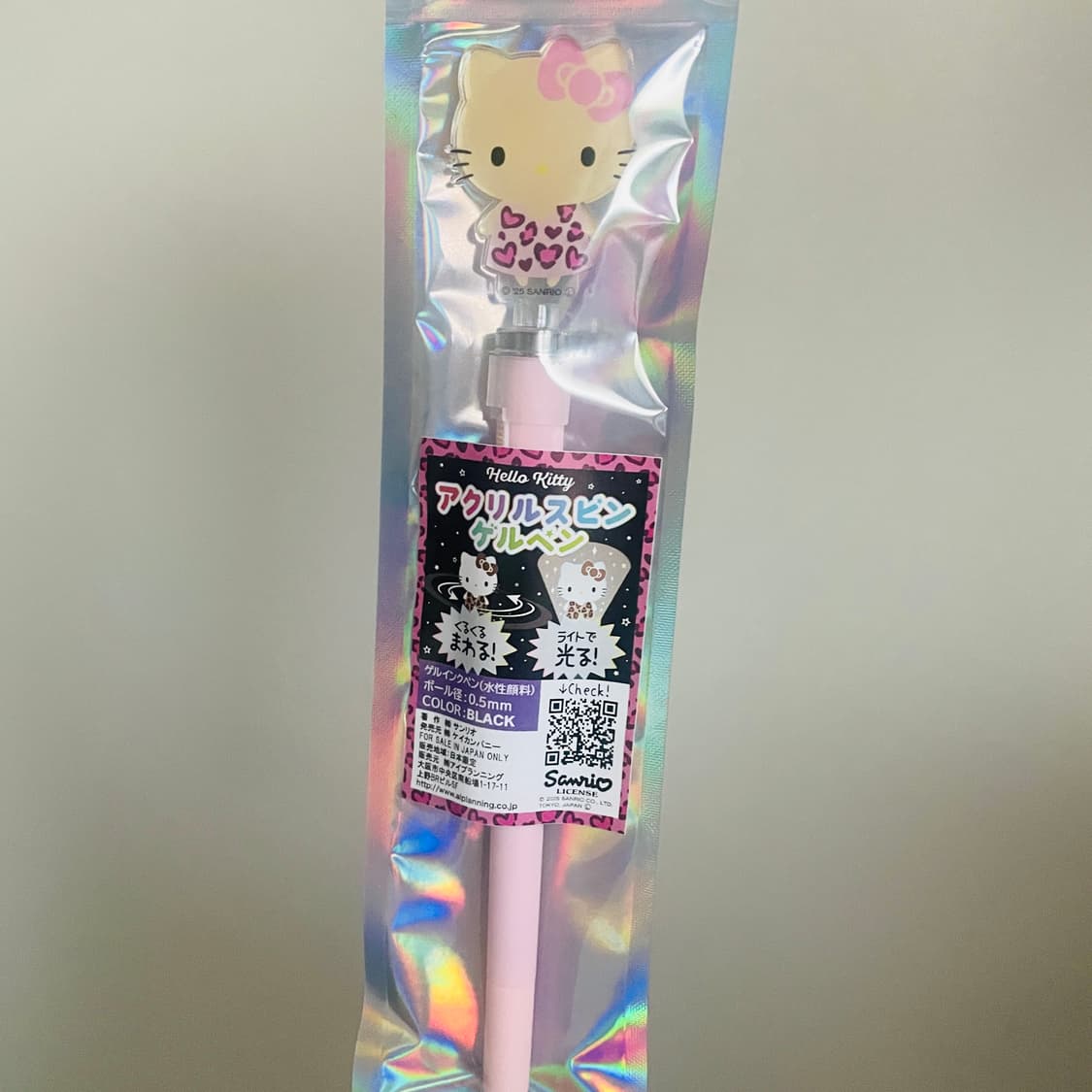 헬로키티 라이트 볼펜 핑크 상품이미지2