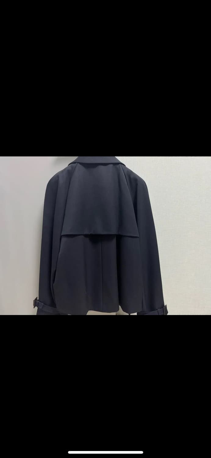 유메르 포멀 숏트렌치 자켓 미드나잇블루 상품이미지2