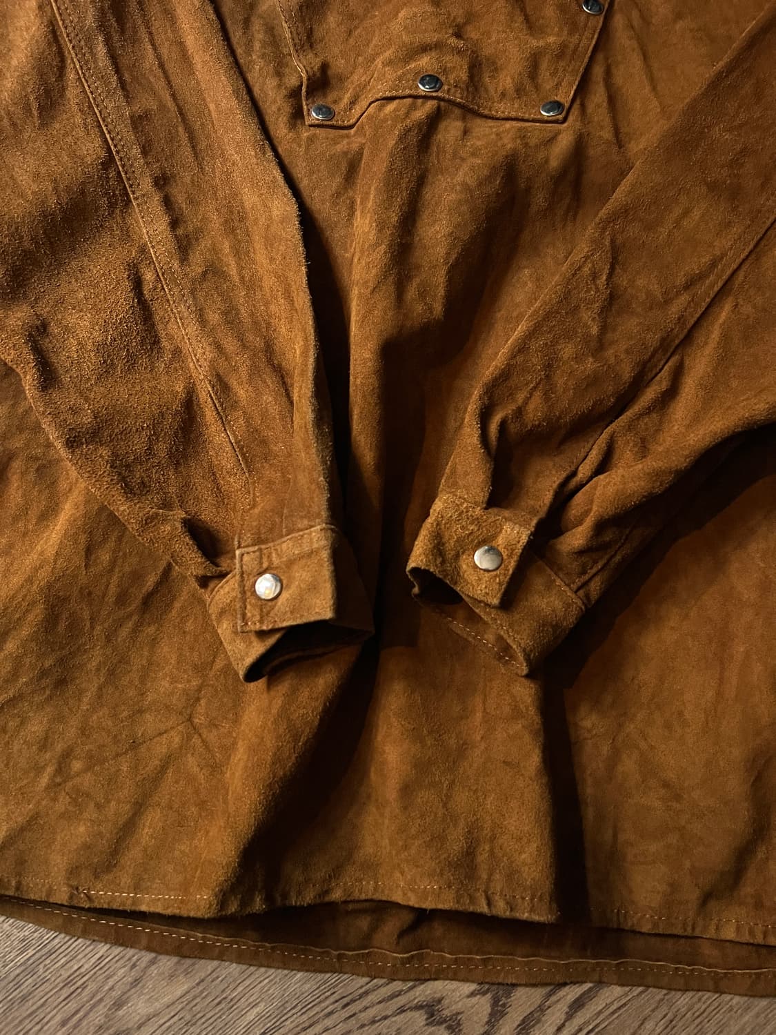 [XL]90's 유로 빈티지 리얼 스웨이드 풀오버 웨스턴 셔츠 상품이미지5