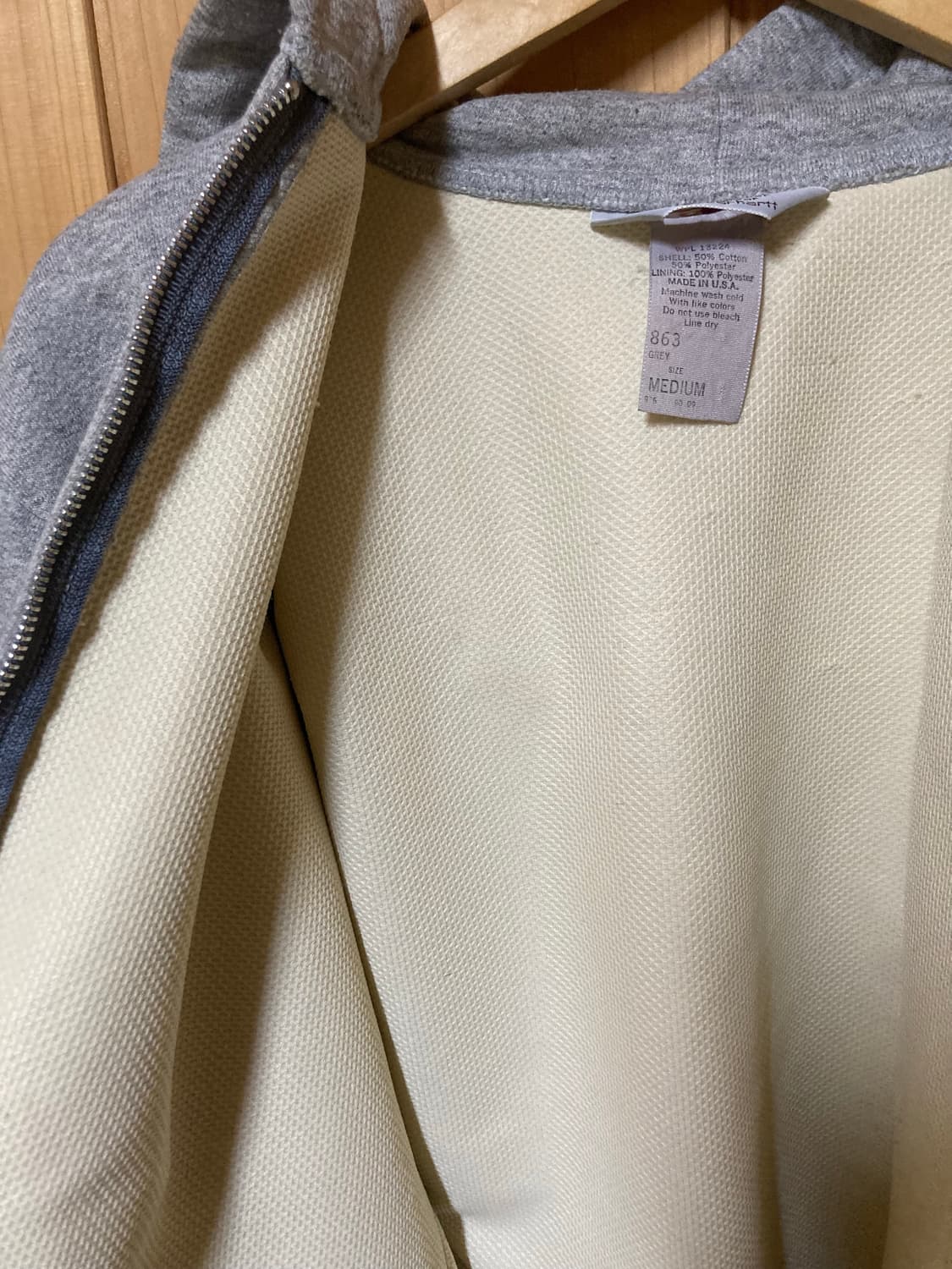 칼하트 80s 후드집업 made in USA 그레이 상품이미지6