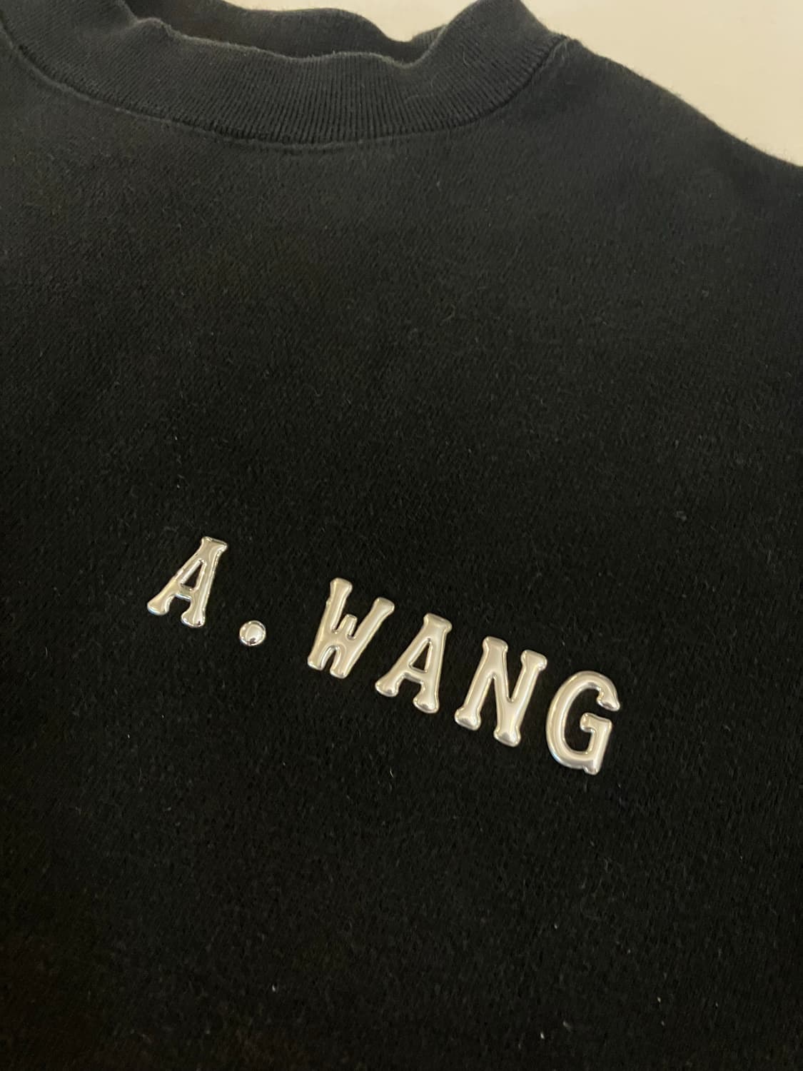 알렉산더 왕 크레딧 카드 데칼 크롬 스윗셔츠 맨투맨 블랙 상품이미지4