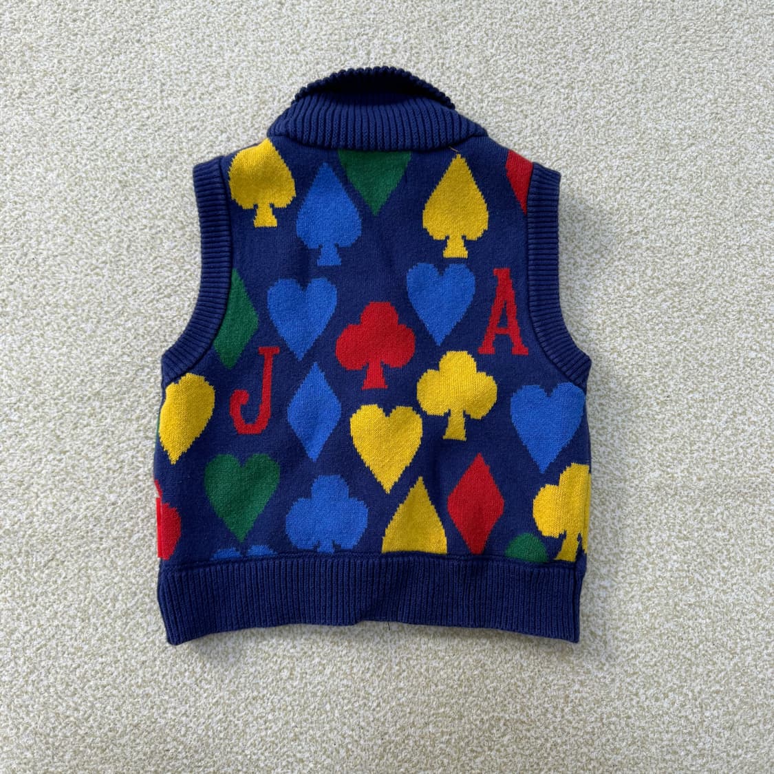 [100] 베베드피노 카드패턴 캐시미어 니트 조끼 0107T1 상품이미지2