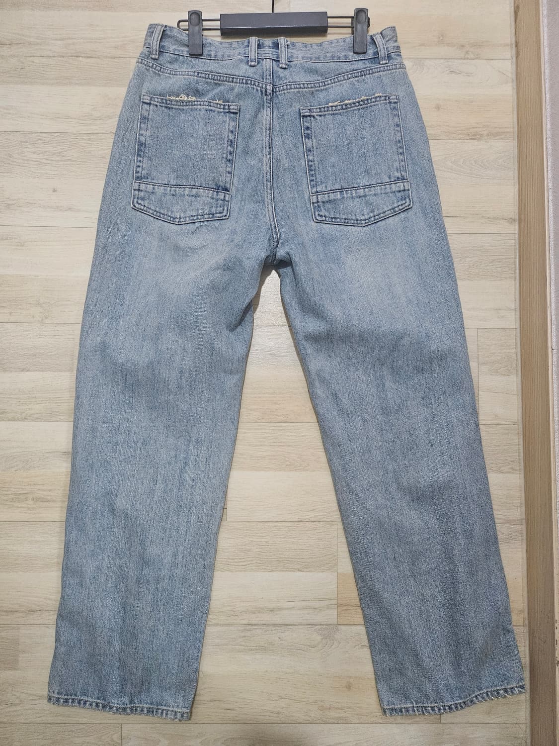 [1] 러프사이드 드레이프 데님 블리치 상품이미지2