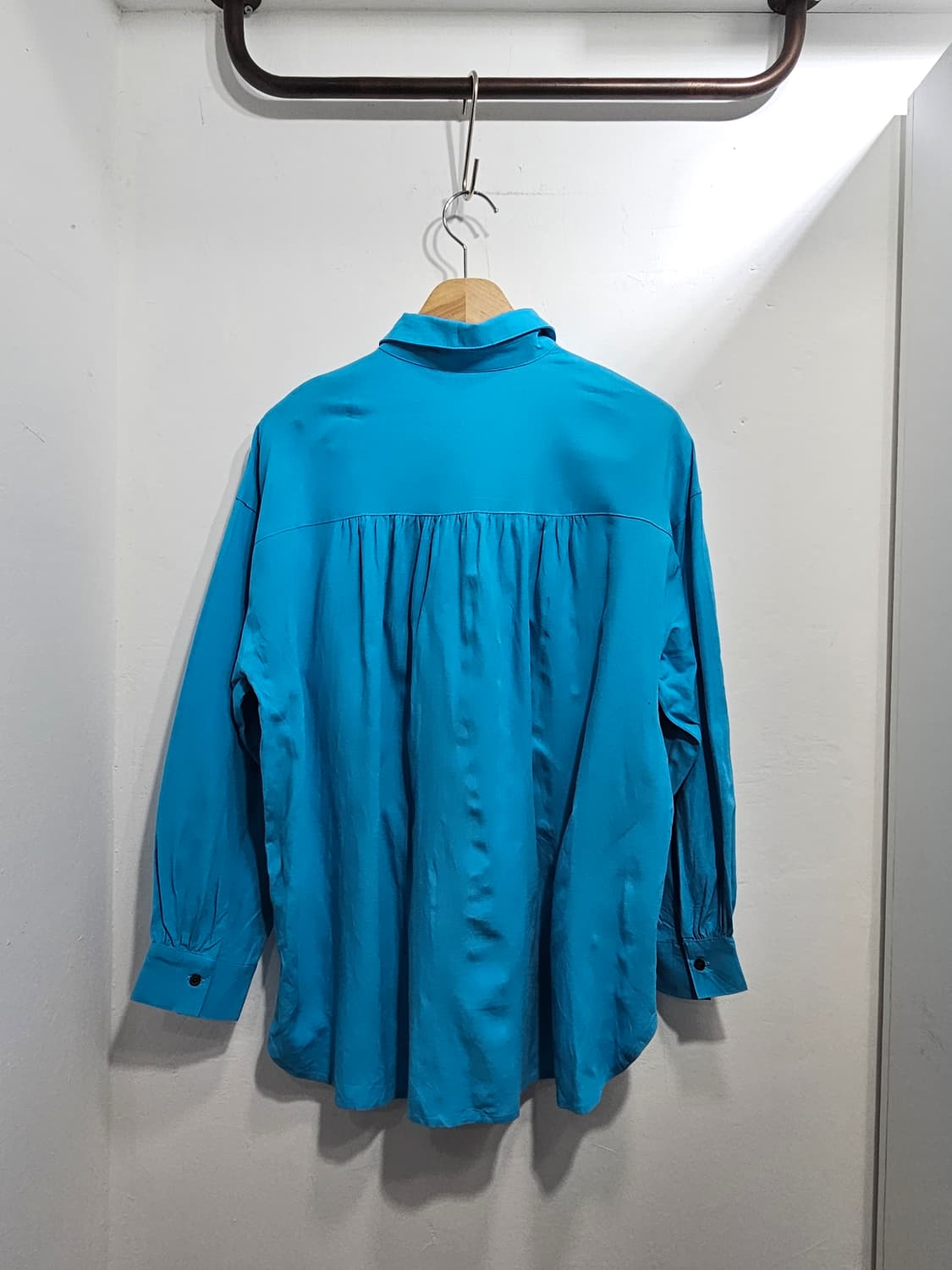 Japanese Vintage 로페피크닉 린넨 셔츠, 스카이블루 상품이미지6