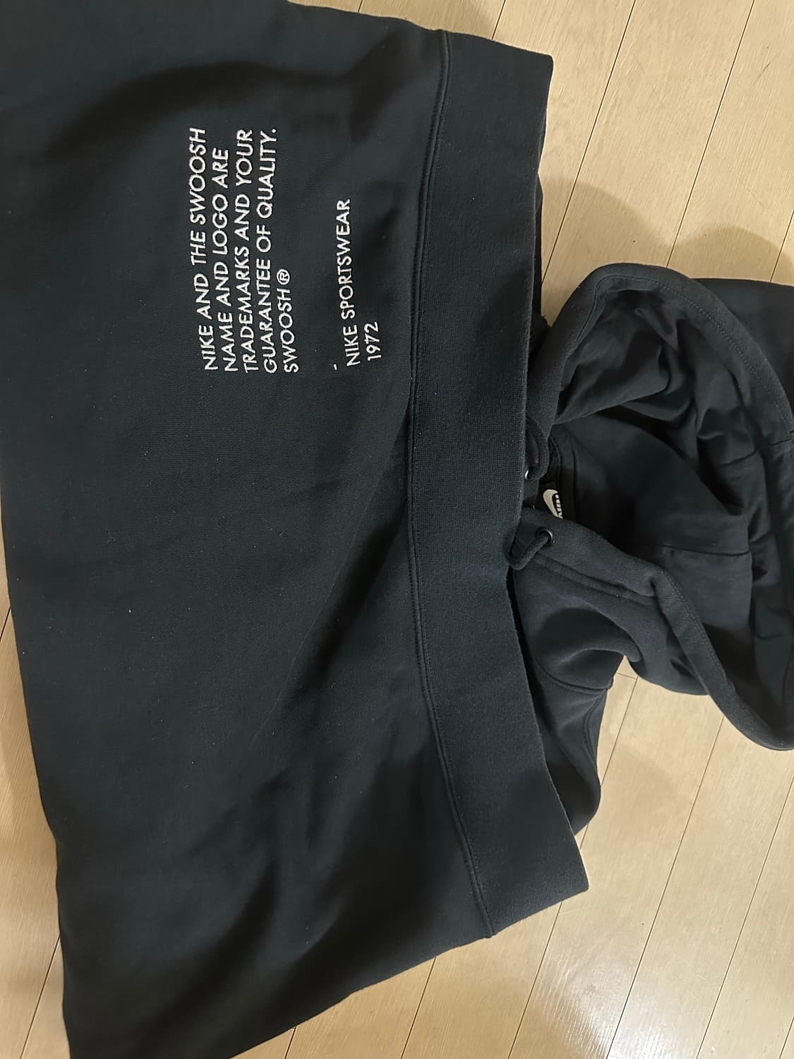 나이키 스우시 후드티 블랙L 상품이미지3
