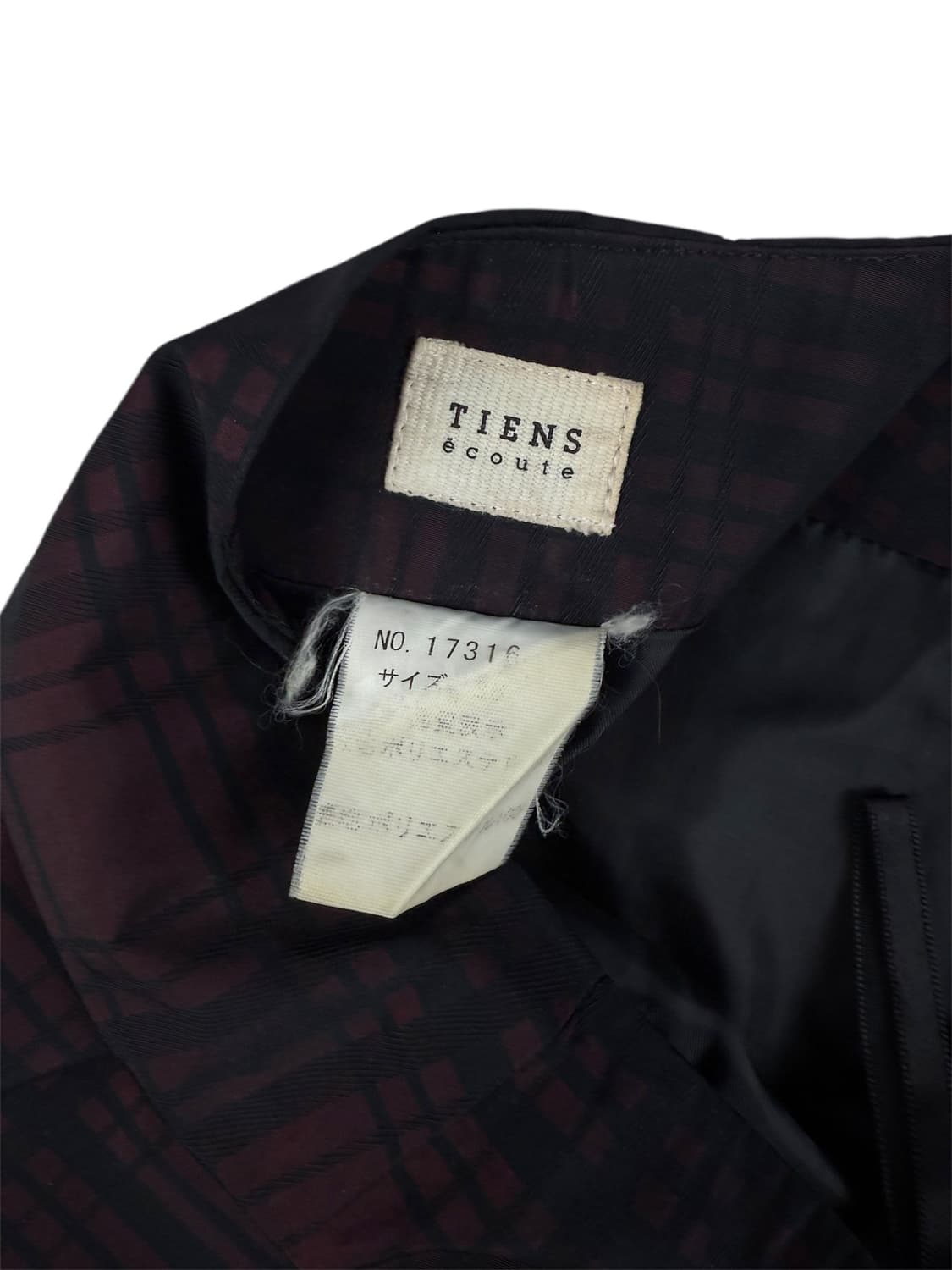 tiens ecoute 체크 변형 스커트 상품이미지5