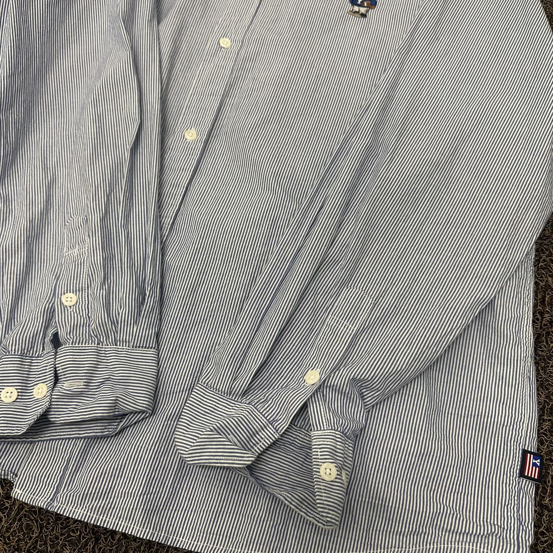 YALE 예일 스트라이프 셔츠 남방 XL 상품이미지4