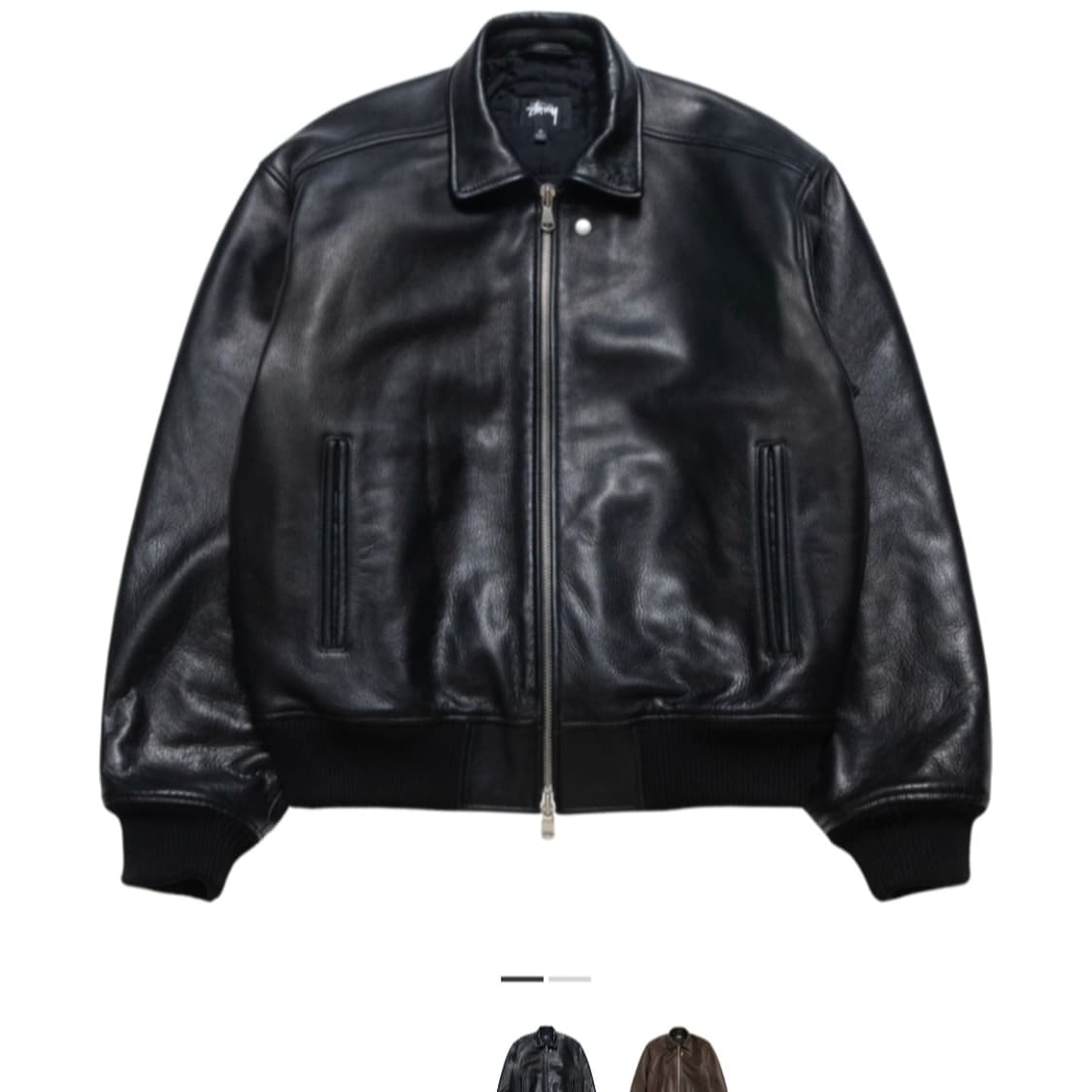 (새상품) 스투시 플라이트 레더자켓 XL 상품이미지1