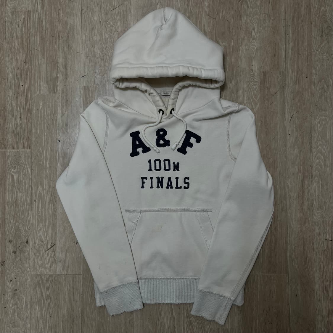 아베크롬비 100M Finals 로고 기모 후드티 S/90 상품이미지1