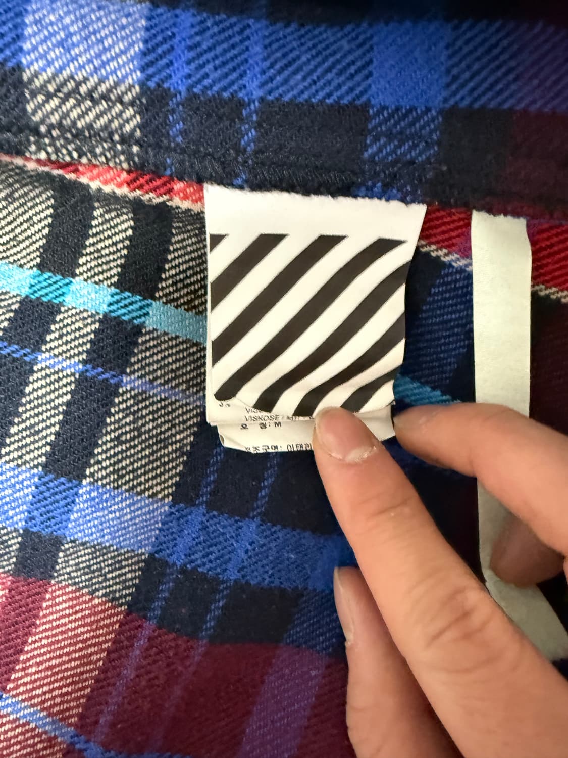 오프화이트 19fw 저지 슬리브 셔츠 플란넬 상품이미지4