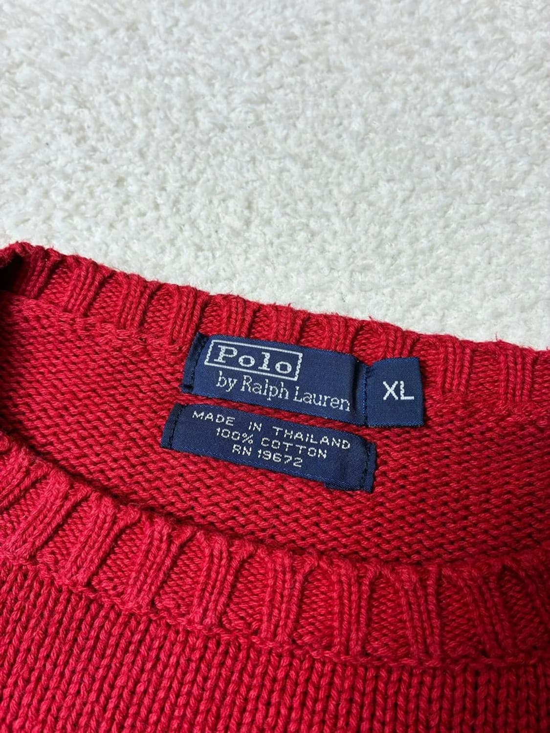 폴로 랄프로렌 90's 단가라 코튼 니트 PN6687 상품이미지4