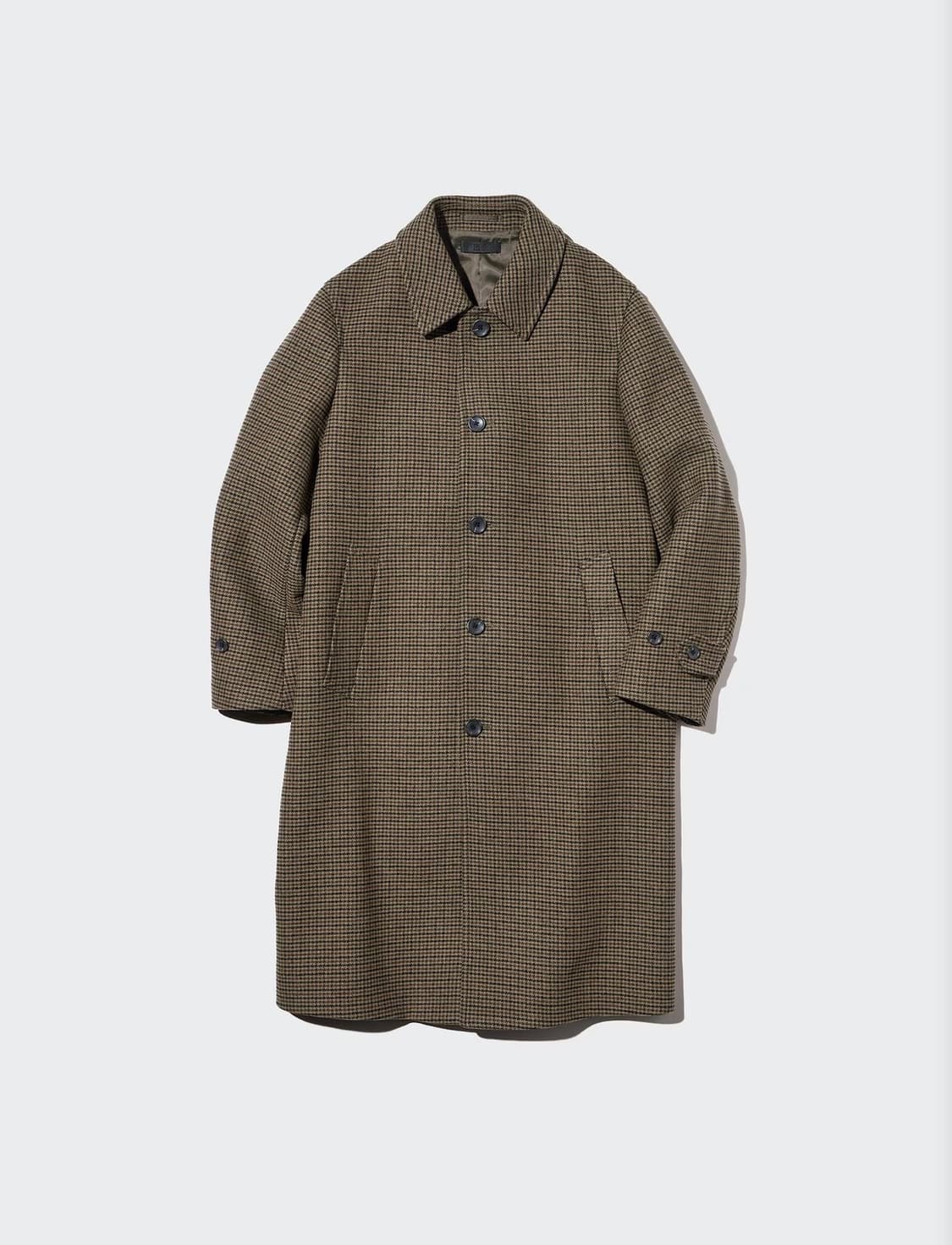 새상품 ) 유니클로 하운드투스체크 발마칸 코트 XL 상품이미지1