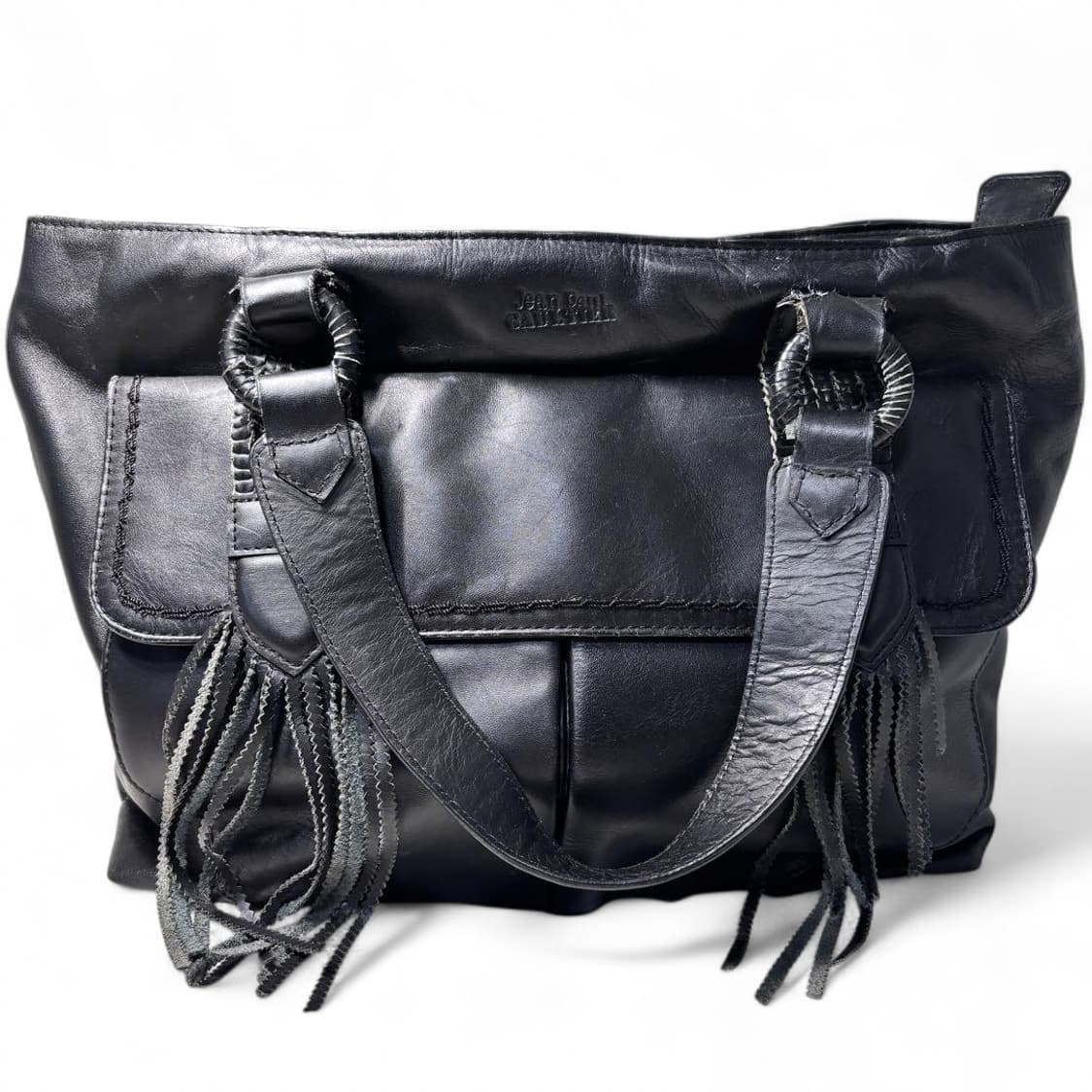 장폴고티에 아카이브 빈티지 프린지 레더 토트백 상품이미지2