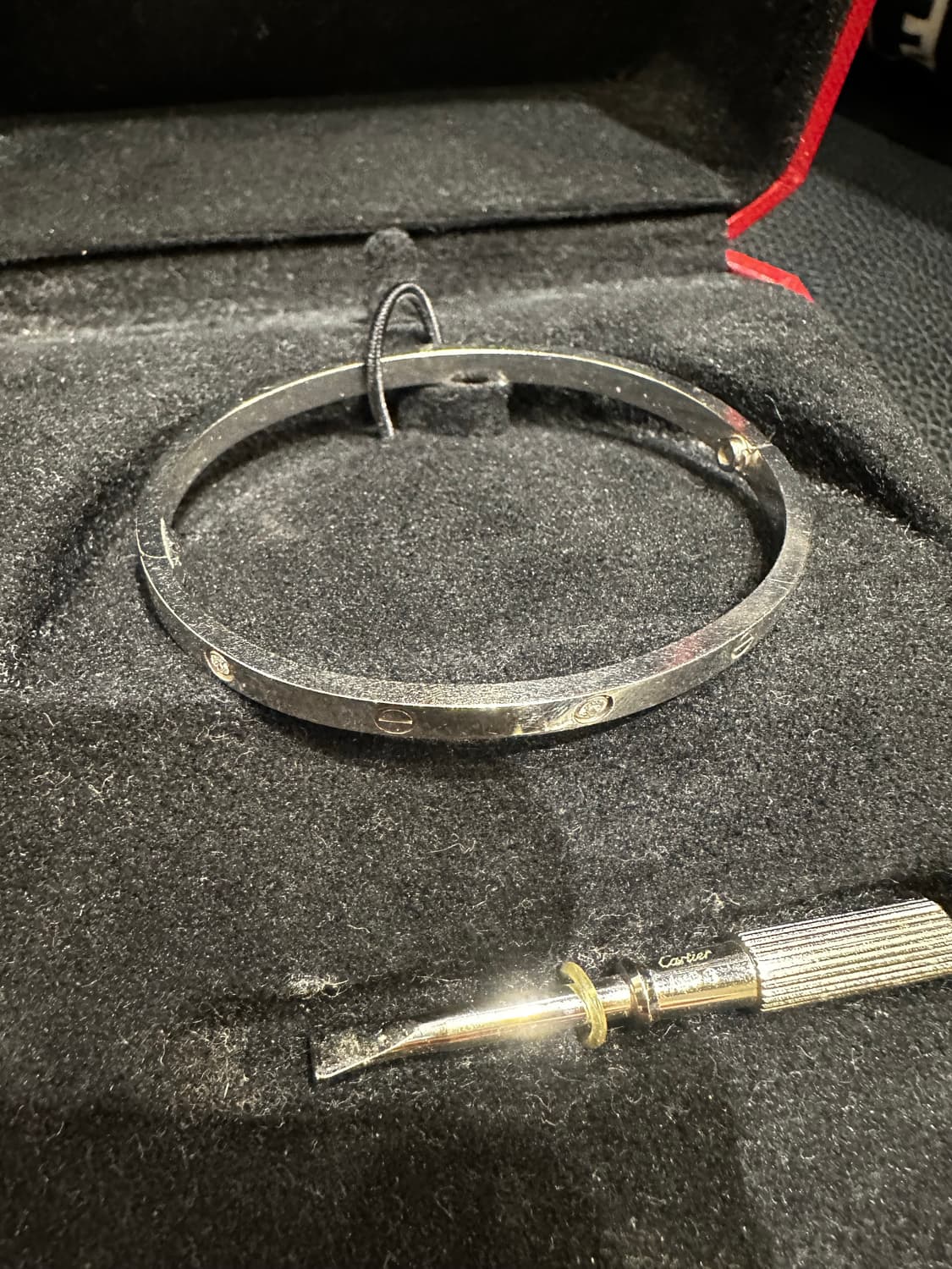 까르띠에 러브 팔찌 스몰(SM) 화이트골드 다이아6P 16호 상품이미지6