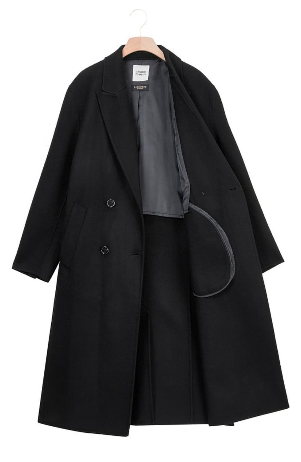 [Studio Tomboy]스튜디오톰보이 벨티드코트(블랙) 상품이미지5