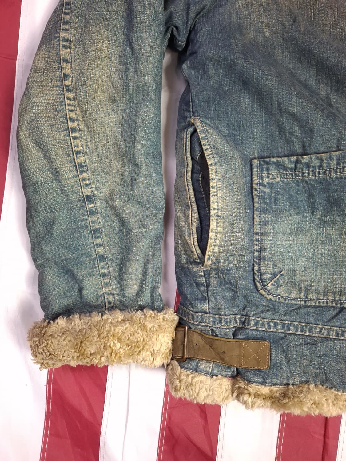 오리지날 90's 일본판 JOHNBULL 데님  B-3 항공자켓 상품이미지7