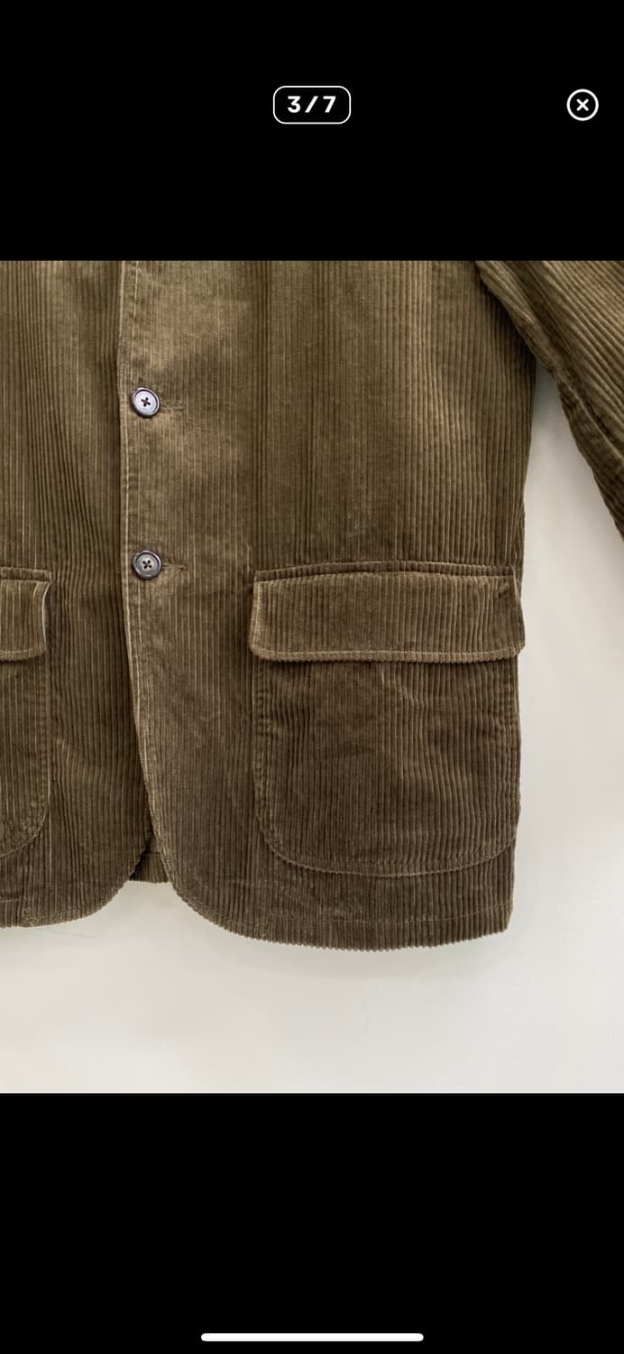 빔즈 쓰리버튼 코듀로이 자켓 S(100size) 상품이미지5