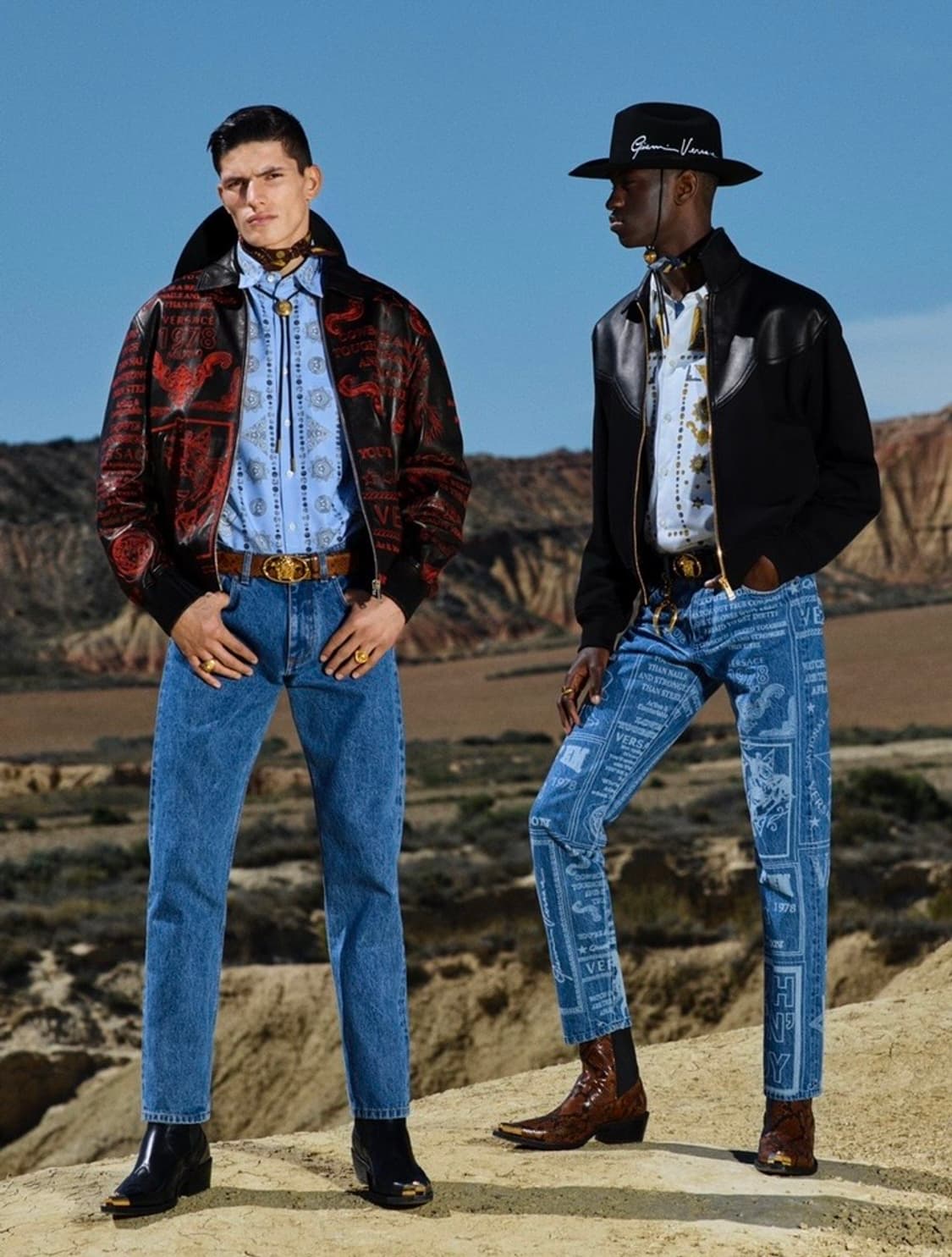 베르사체 자수 가죽자켓 상품이미지1