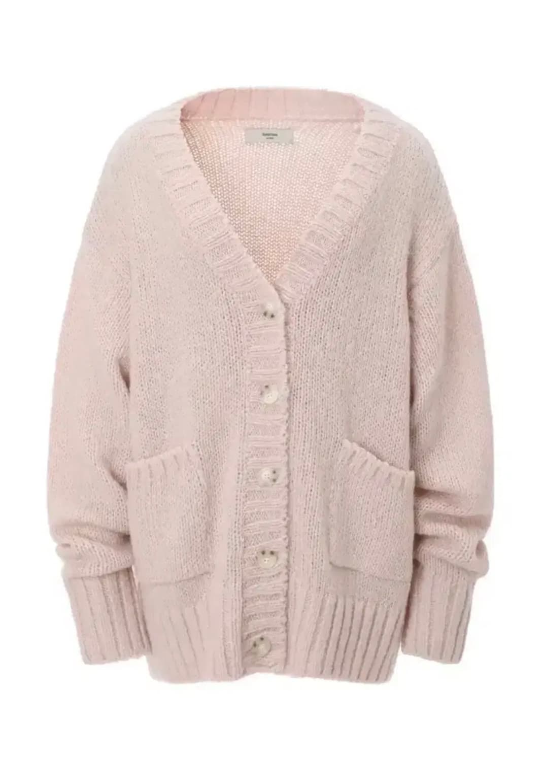 쓰리타임즈 피넛 가디건 핑크 상품이미지1