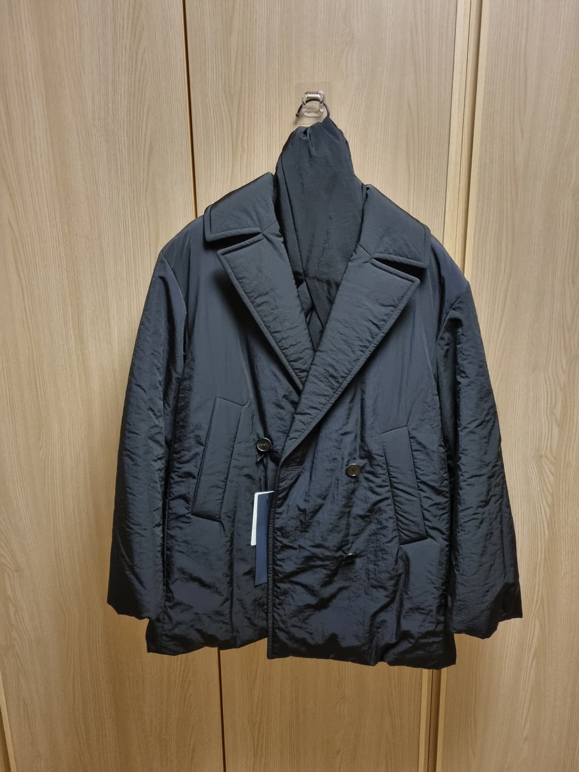 (새상품) 준지 여성 패디드 자켓+목도리  상품이미지1